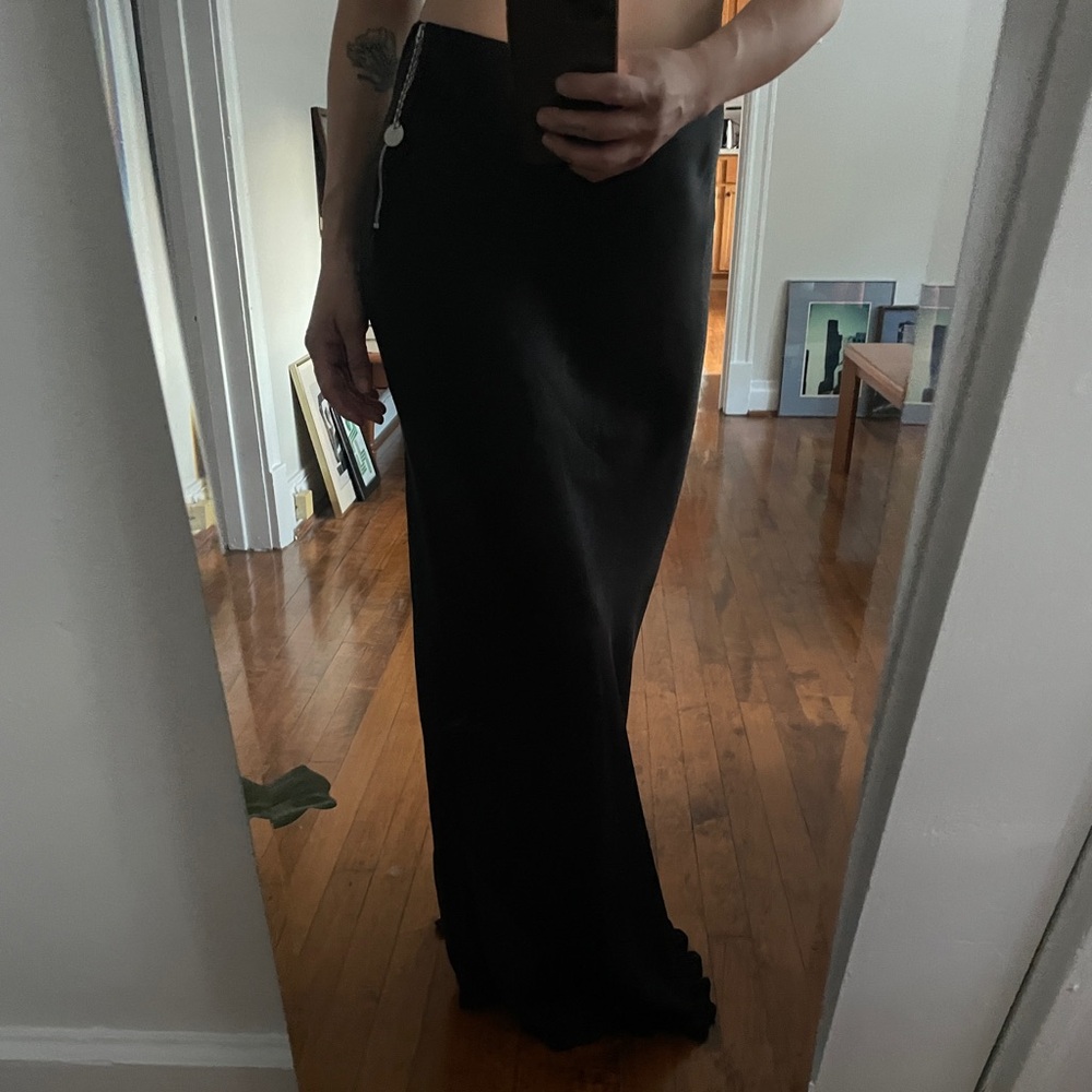 Paco rabanne satin skirt